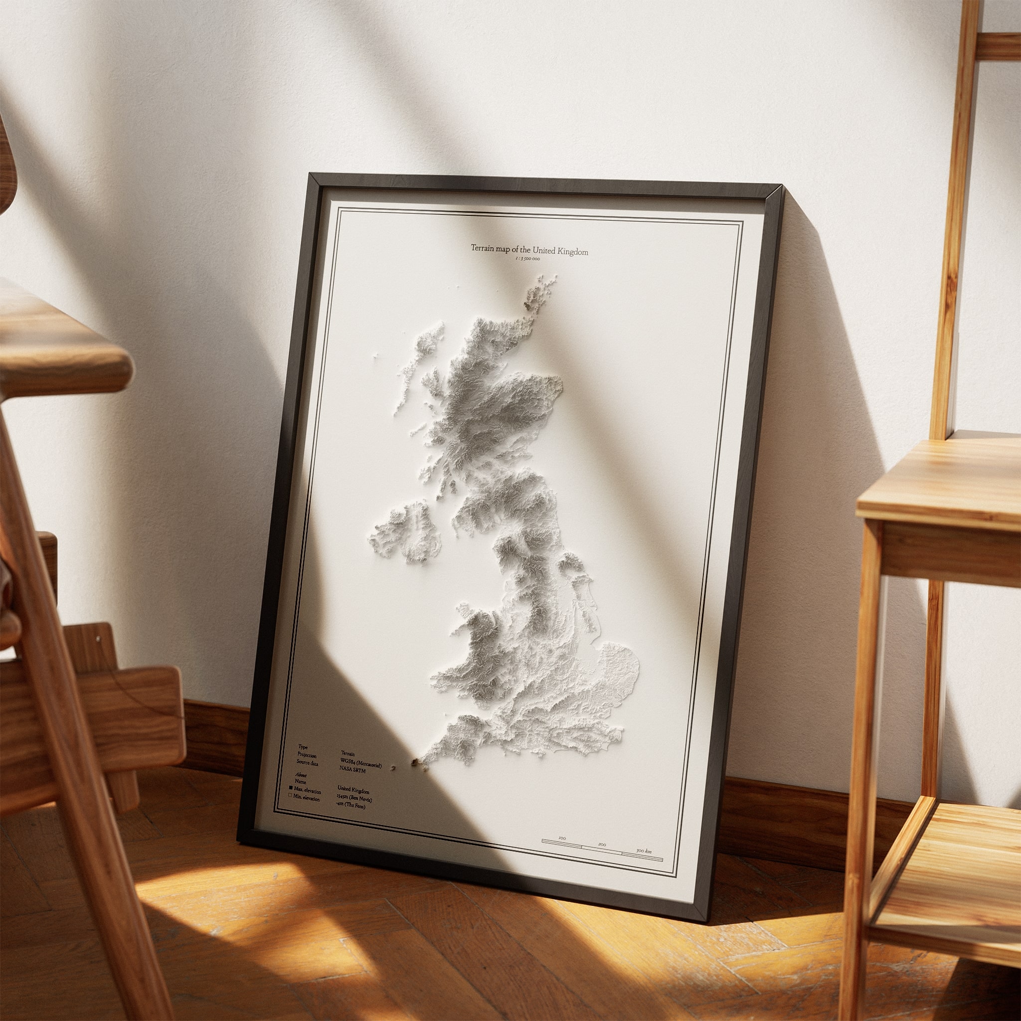 UK Relief wall mockup